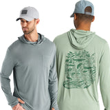 Men’s CFCW x Free Fly Sun Hoodie (Slate or Palm Green)